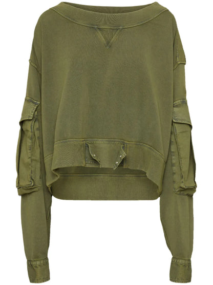 Distressed Cargo Sweatshirt