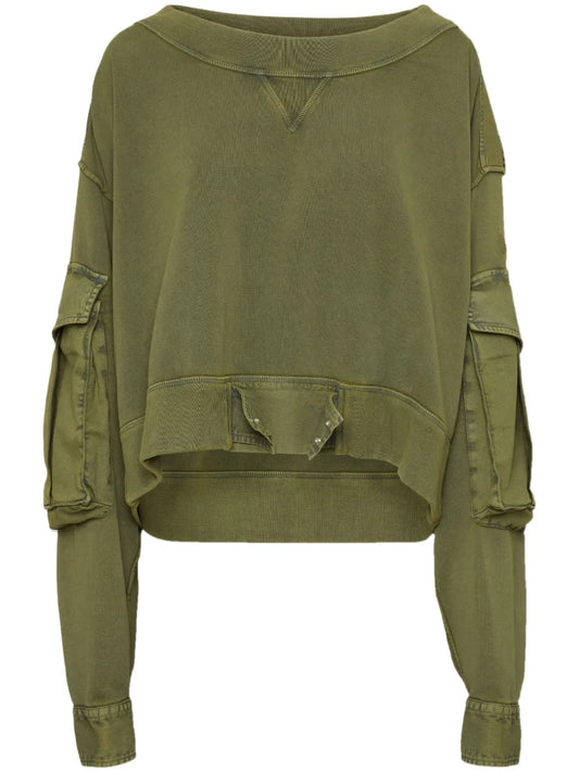 Distressed Cargo Sweatshirt