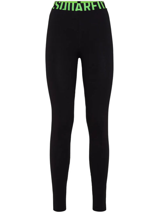 Contrasting-Trim Leggings