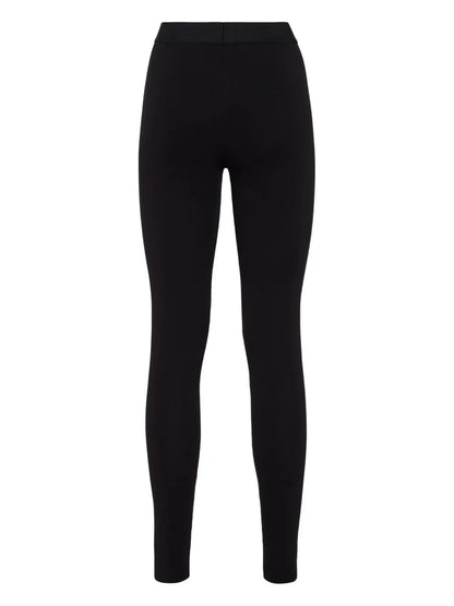 Contrasting-Trim Leggings