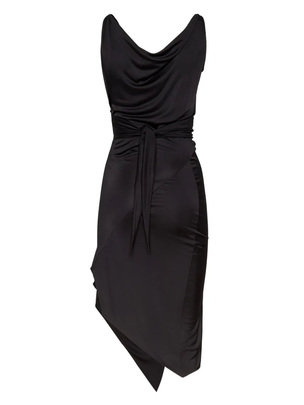 Cowl-Neck Midi Dress