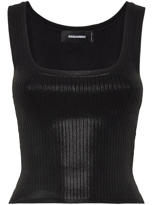Ribbed-Knit Top