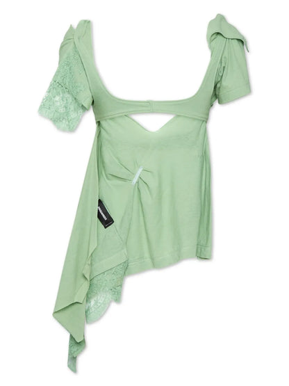 Embroidered Asymmetric Top