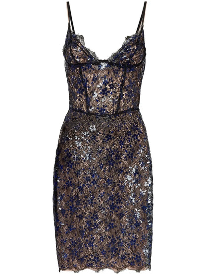 Floral-Lace Corset Dress