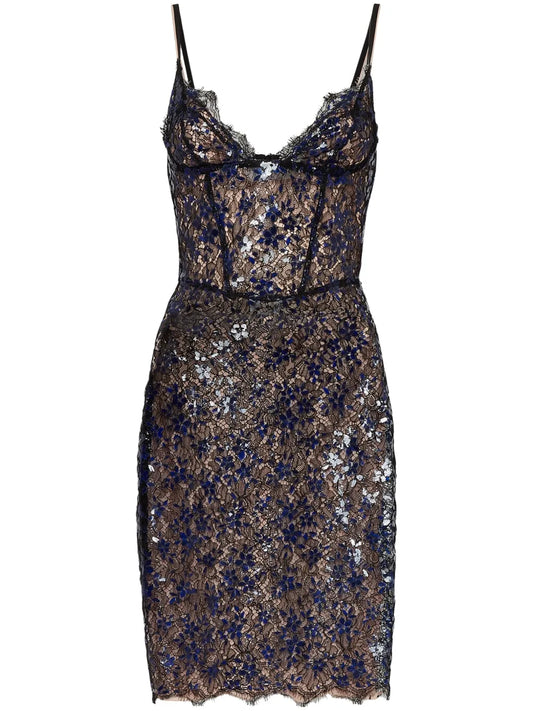 Floral-Lace Corset Dress