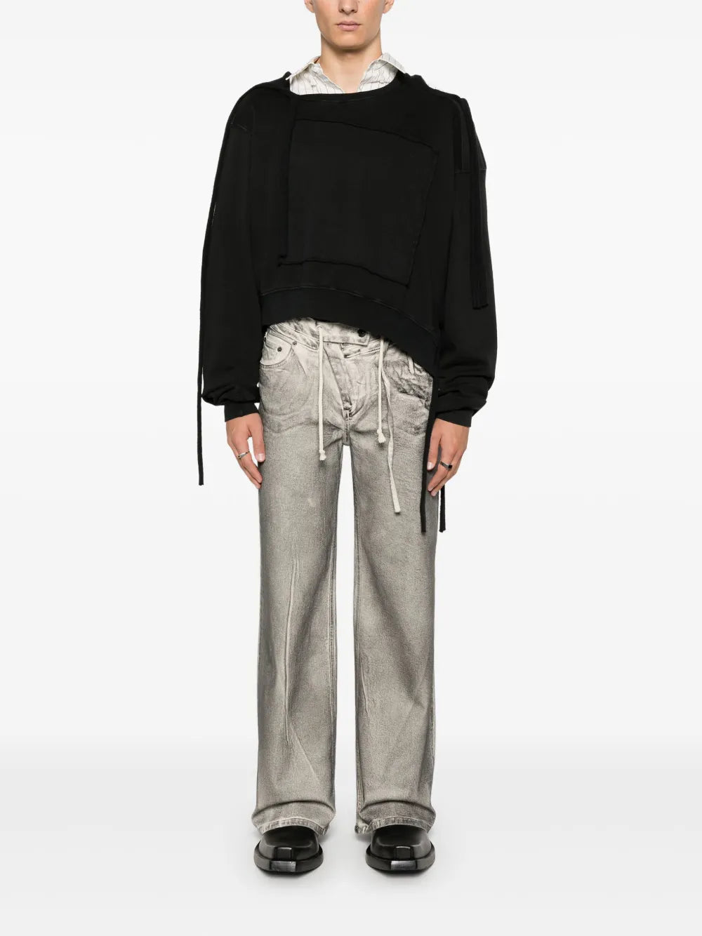 Asymmetric-Design Hoodie
