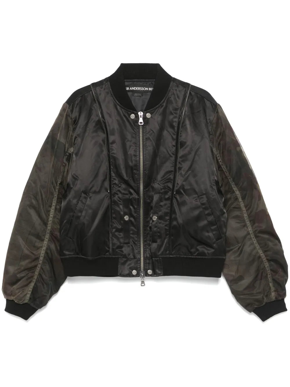 Mesh-Sleeve Bomber Jacket