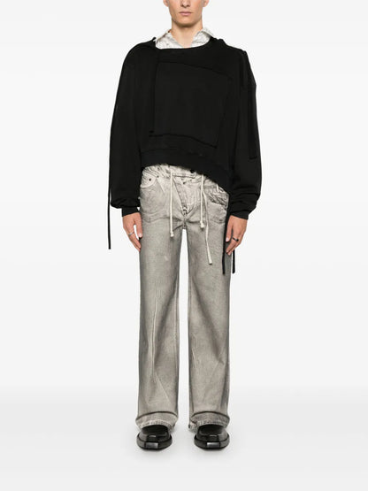 Coated-Finish Jeans