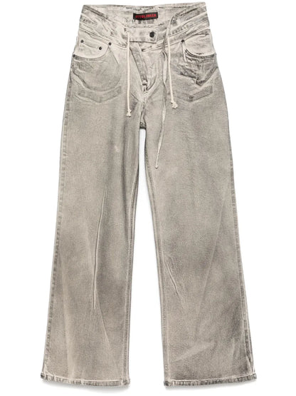 Coated-Finish Jeans