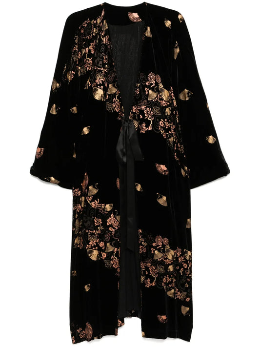 Graphic-Print Cape