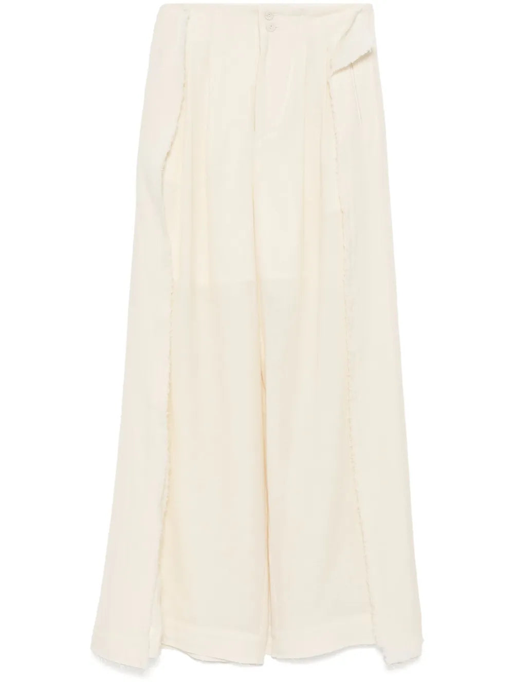 Raw-Cut Wide-Leg Trousers