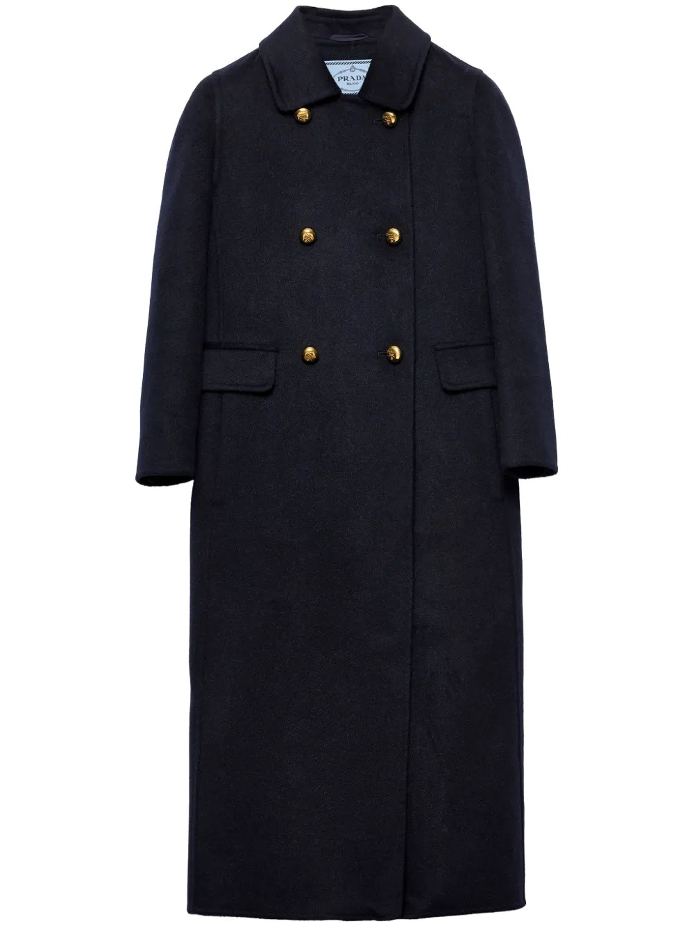 Double-Breasted Cashgora Coat