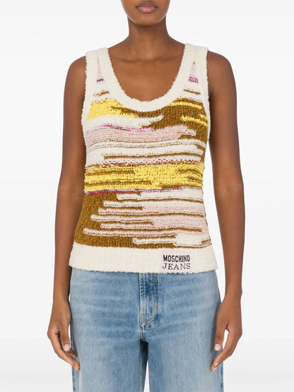 Logo-Patch Knitted Top