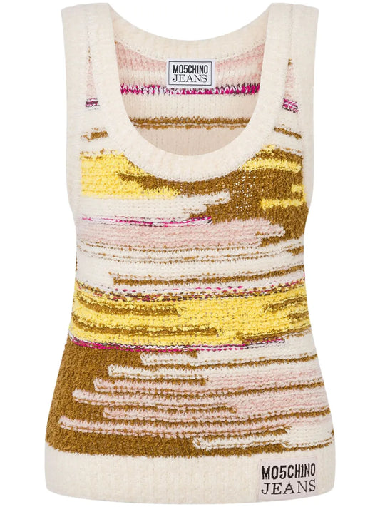 Logo-Patch Knitted Top