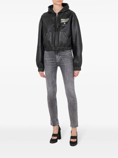 Printed Leather Jacket