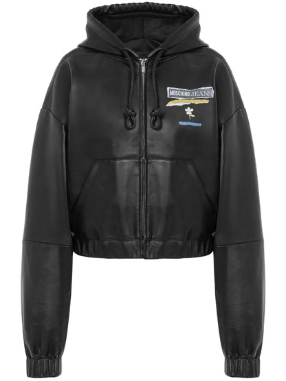 Printed Leather Jacket