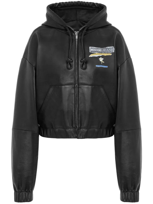 Printed Leather Jacket