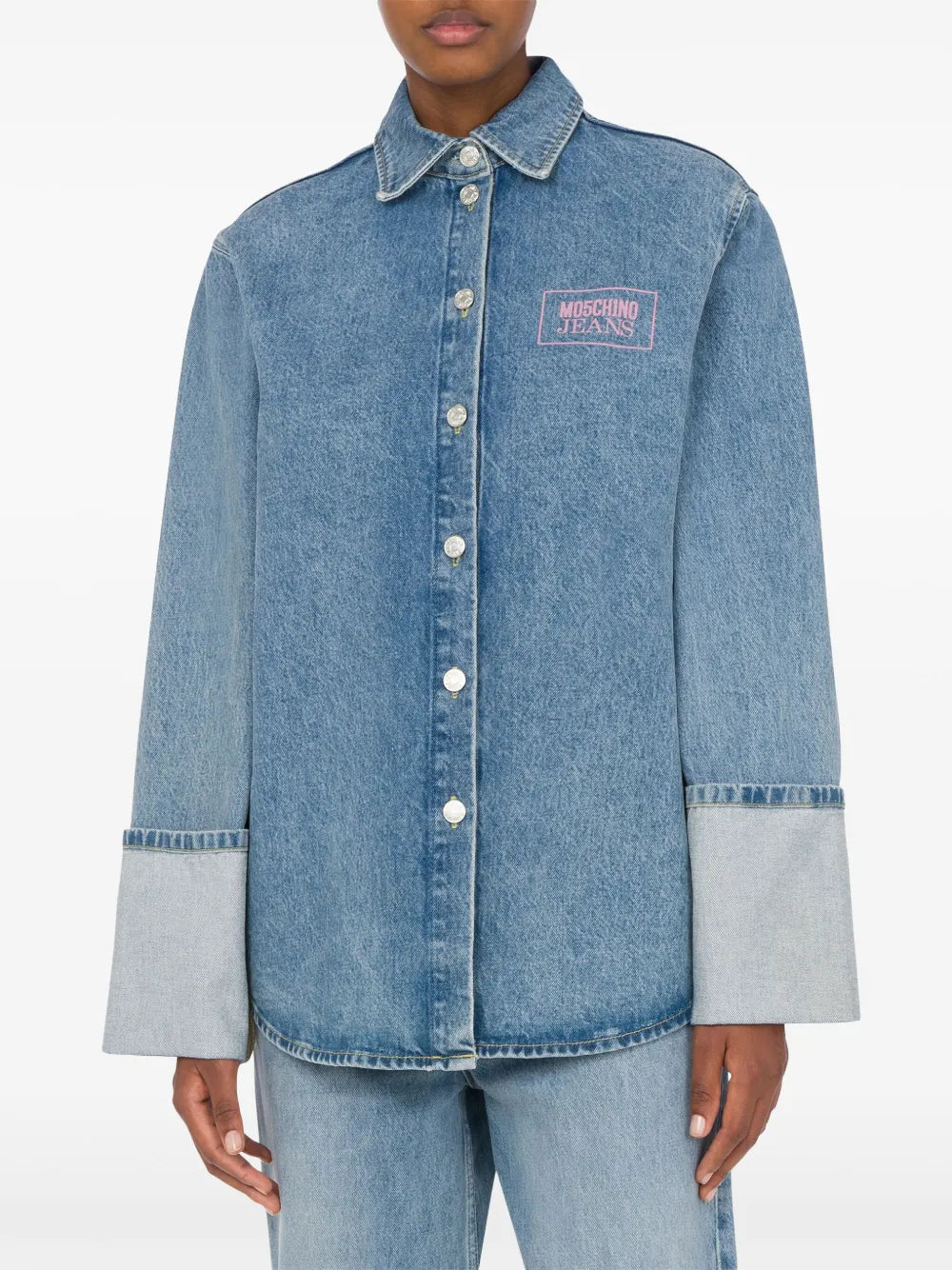Logo-Print Denim Shirt