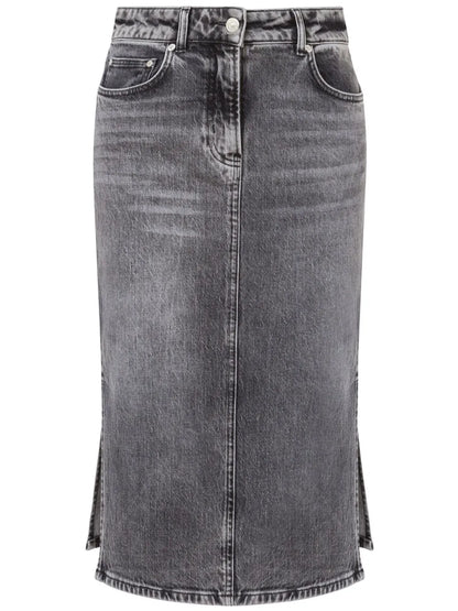 High-Waisted Denim Skirt