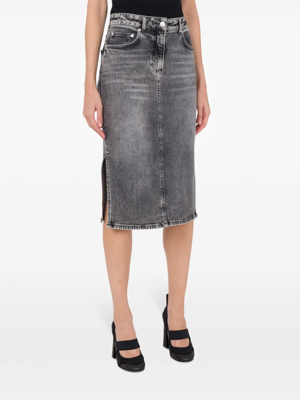 High-Waisted Denim Skirt