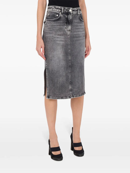 High-Waisted Denim Skirt
