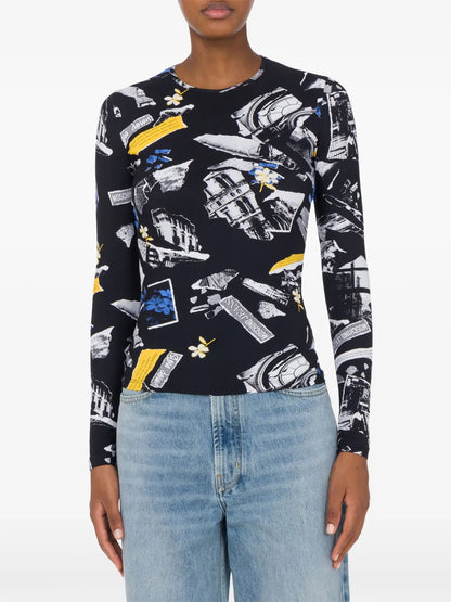 Graphic-Print Top
