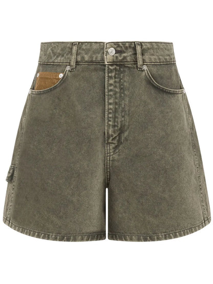 Mid-Rise Denim Shorts