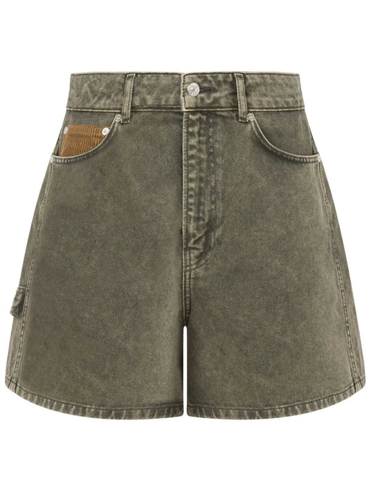 Mid-Rise Denim Shorts