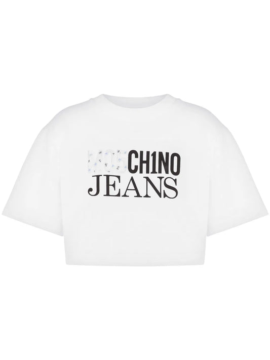 Logo-Print Cropped T-Shirt