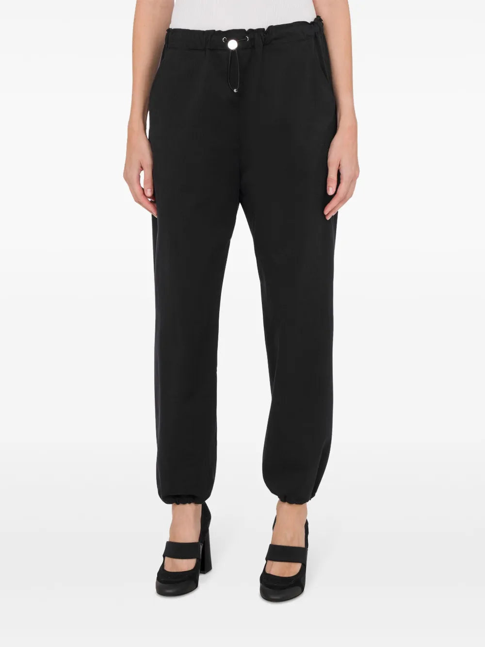 Elasticated-Ankles Track Pants