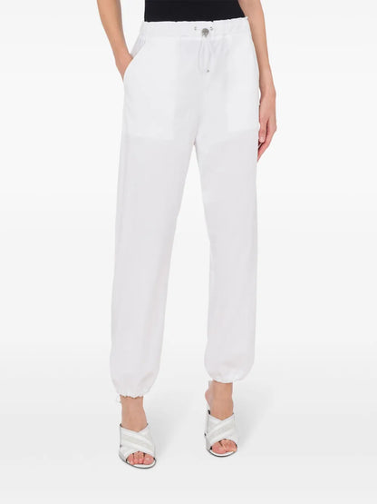 Elasticated-Ankles Track Pants