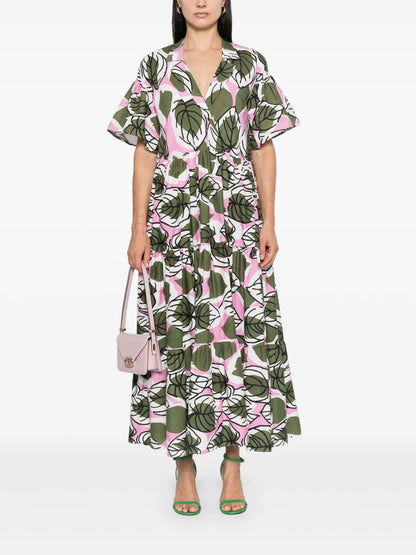 Floral-Print Midi Dress