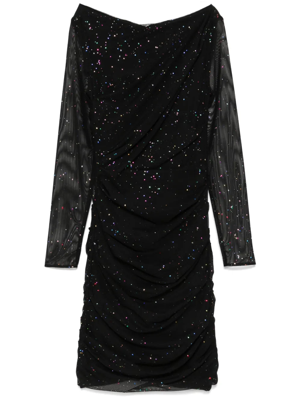 Glitter-Detailed Mini Dress