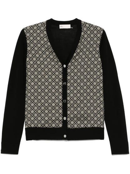 Monogram-Print Cardigan
