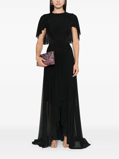 Draped-Detail Gown