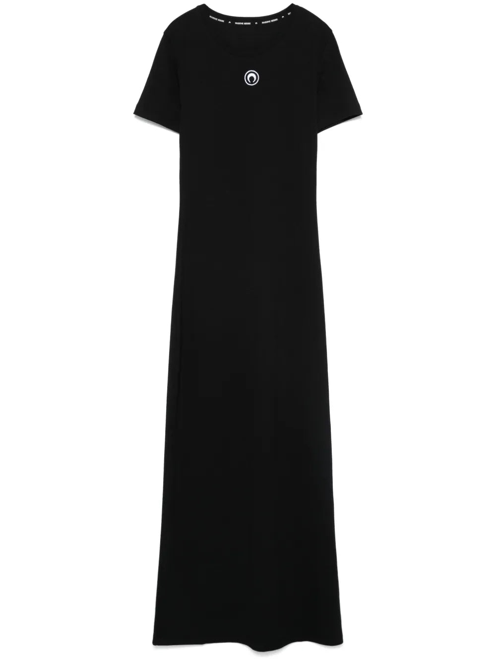 Crescent Moon-Embroidery Maxi Dress