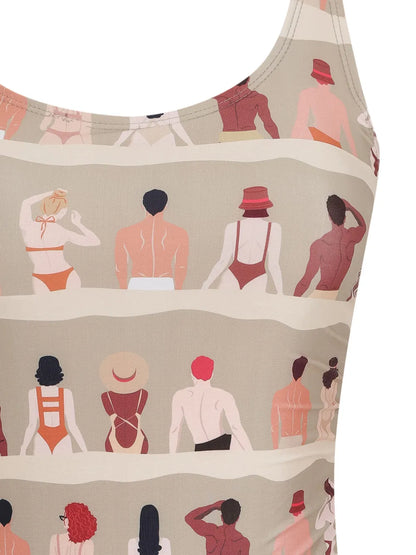 Graphic-Print Swimming Suit