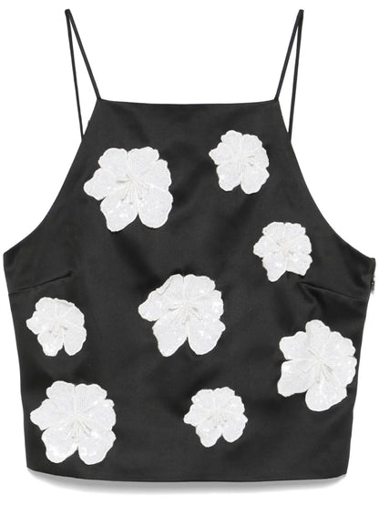 Flower Satin Top