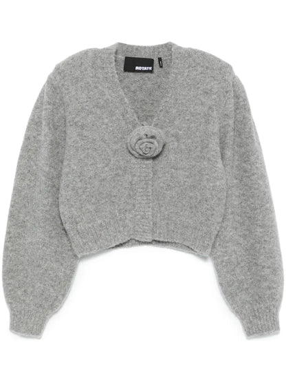 Fine-Knit Cropped Cardigan