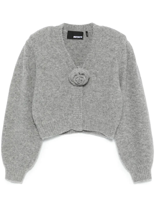 Fine-Knit Cropped Cardigan