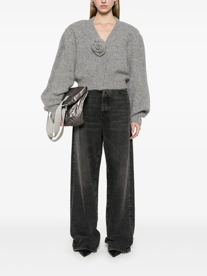 Fine-Knit Cropped Cardigan