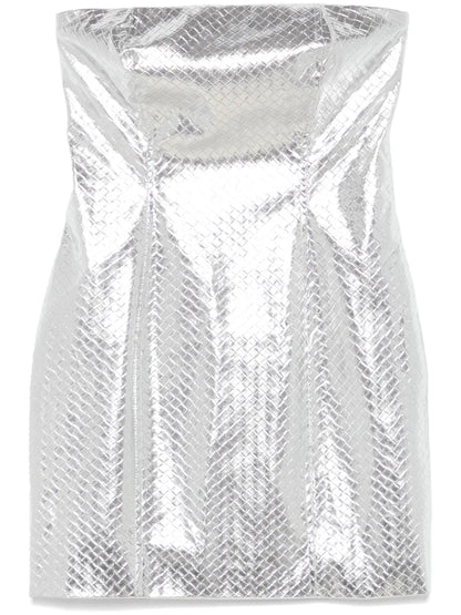Interwoven-Design Mini Dress