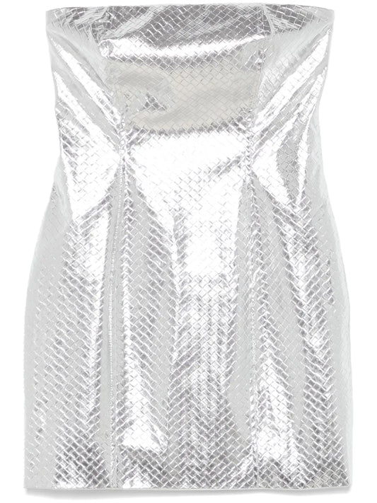 Interwoven-Design Mini Dress