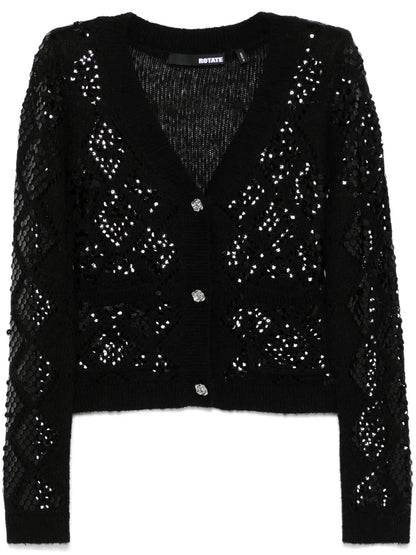 Sequin-Embellished Cardigan