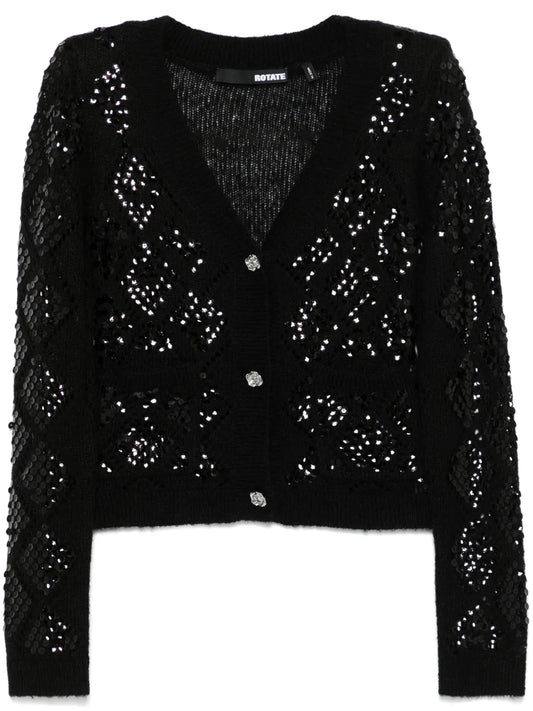 Sequin-Embellished Cardigan