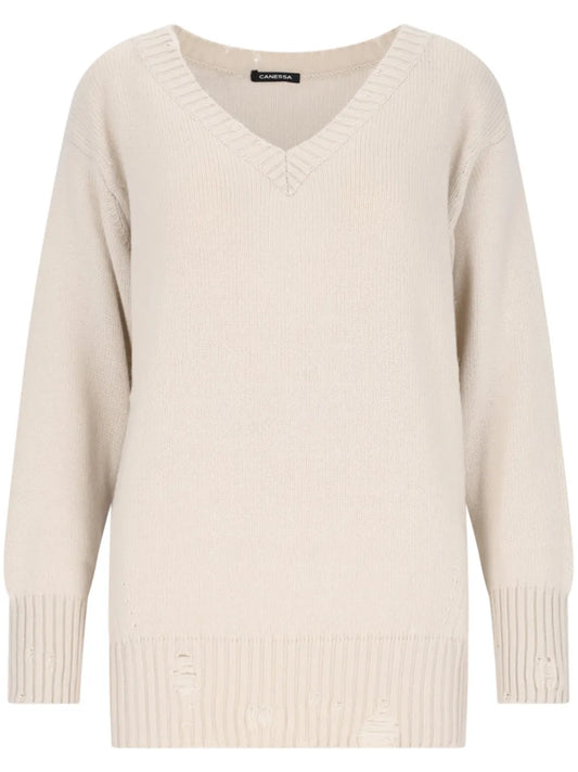 Destroyed-Detailing Sweater