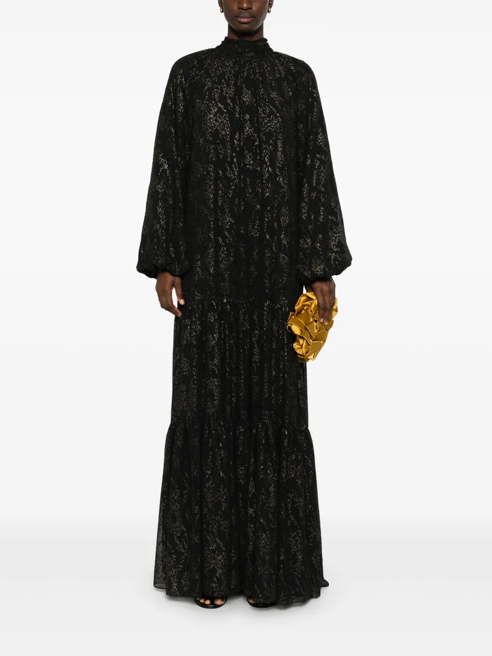 Glitter-Detail Maxi Dress