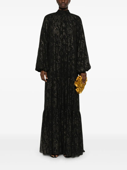 Glitter-Detail Maxi Dress