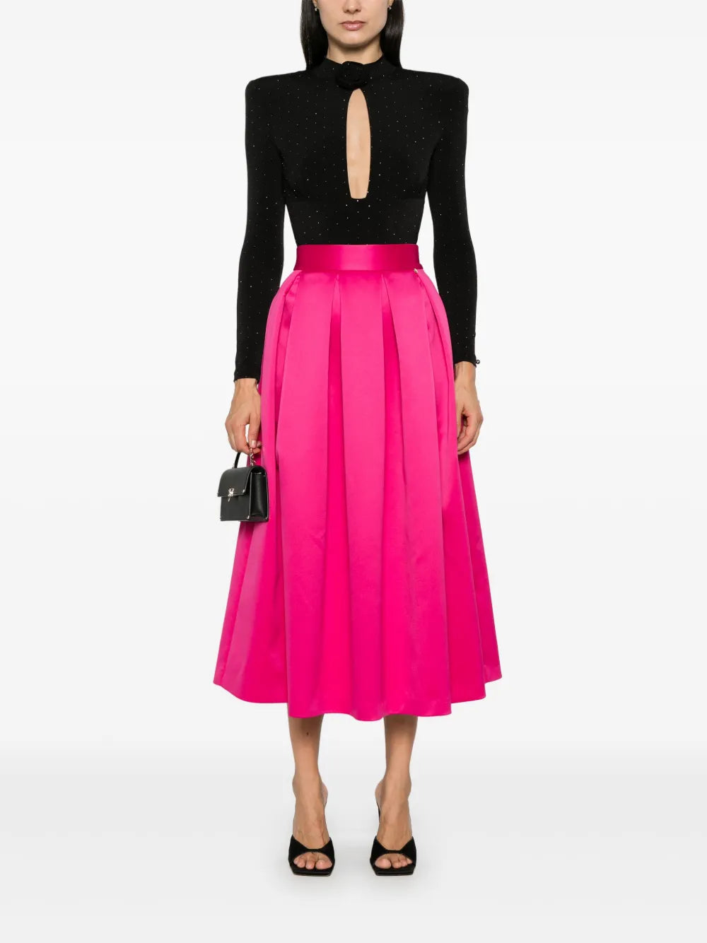 Pleated Midi Skirt