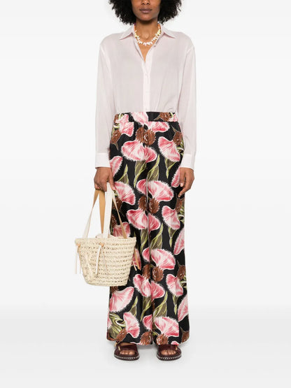 Floral-Print Trousers